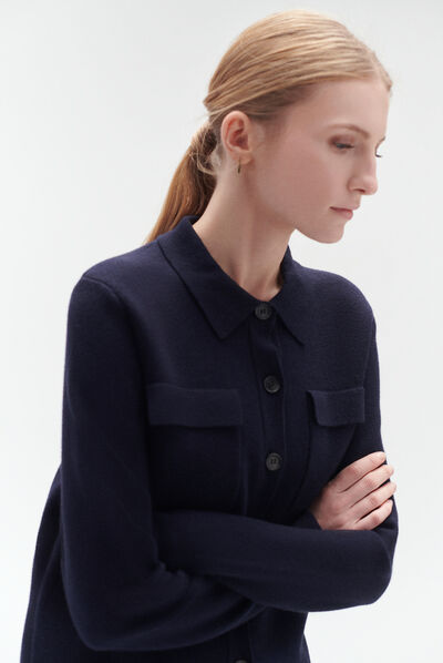gilet manon bleu marine femme