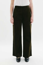 Pesuviovelours trousers khaki green woman