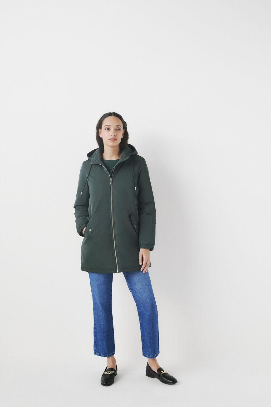 parka grenouille vert foncé mulher