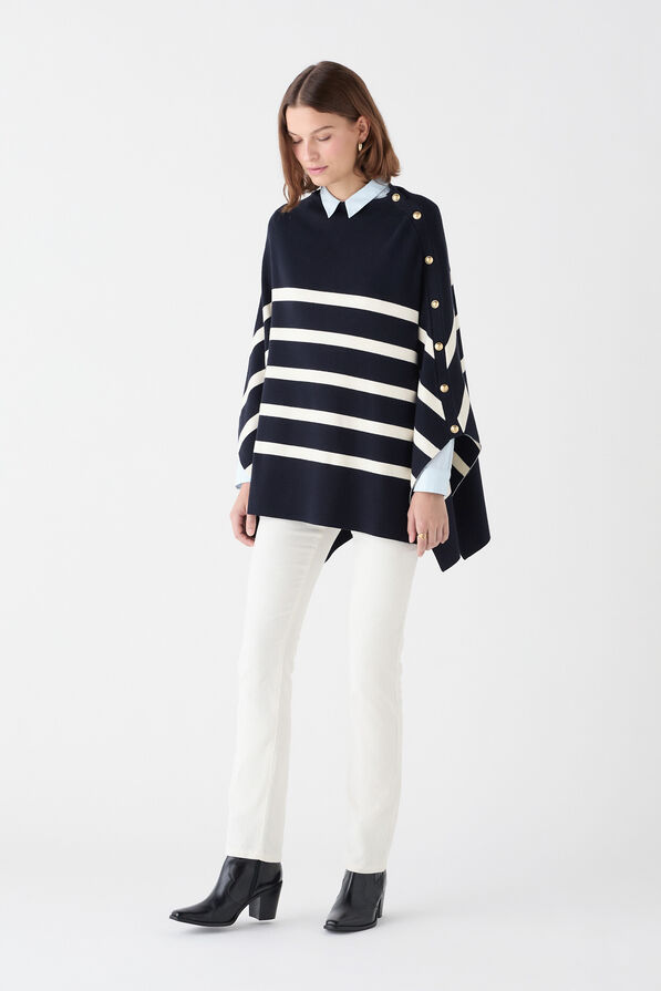 poncho helvirane bleu marine femme Poncho Helvirane bleu marine femme