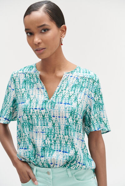 Blusa tie and dye verde esmeralda mujer