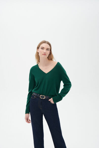 Pull marianne vert fonce femme