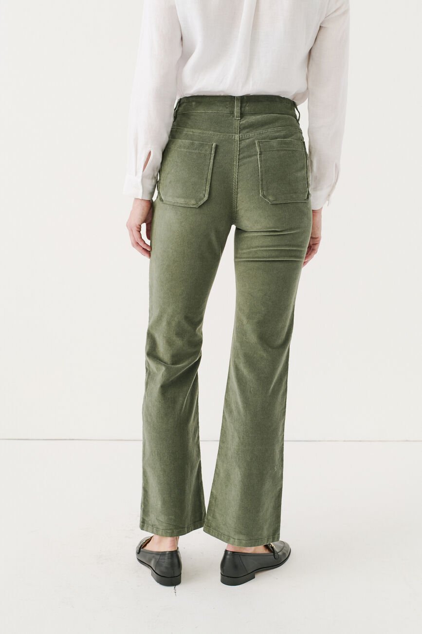 Pantalon pelley vert kaki femme