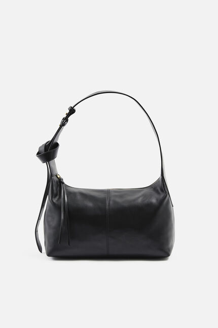 Sac soane en cuir naturel noir femme