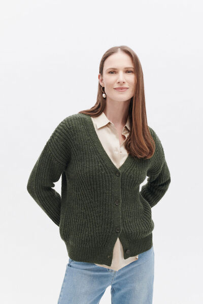 Gilet may vert clair femme