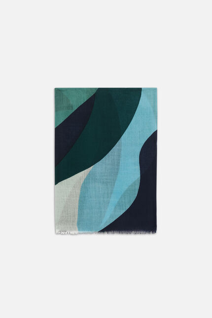 Foulard Liana 100% laine vert pastel femme