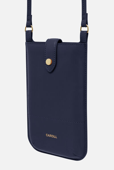 Bolso Matie 100 % piel azul marino mujer