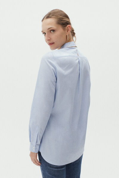 chemisier savana bleu clair femme