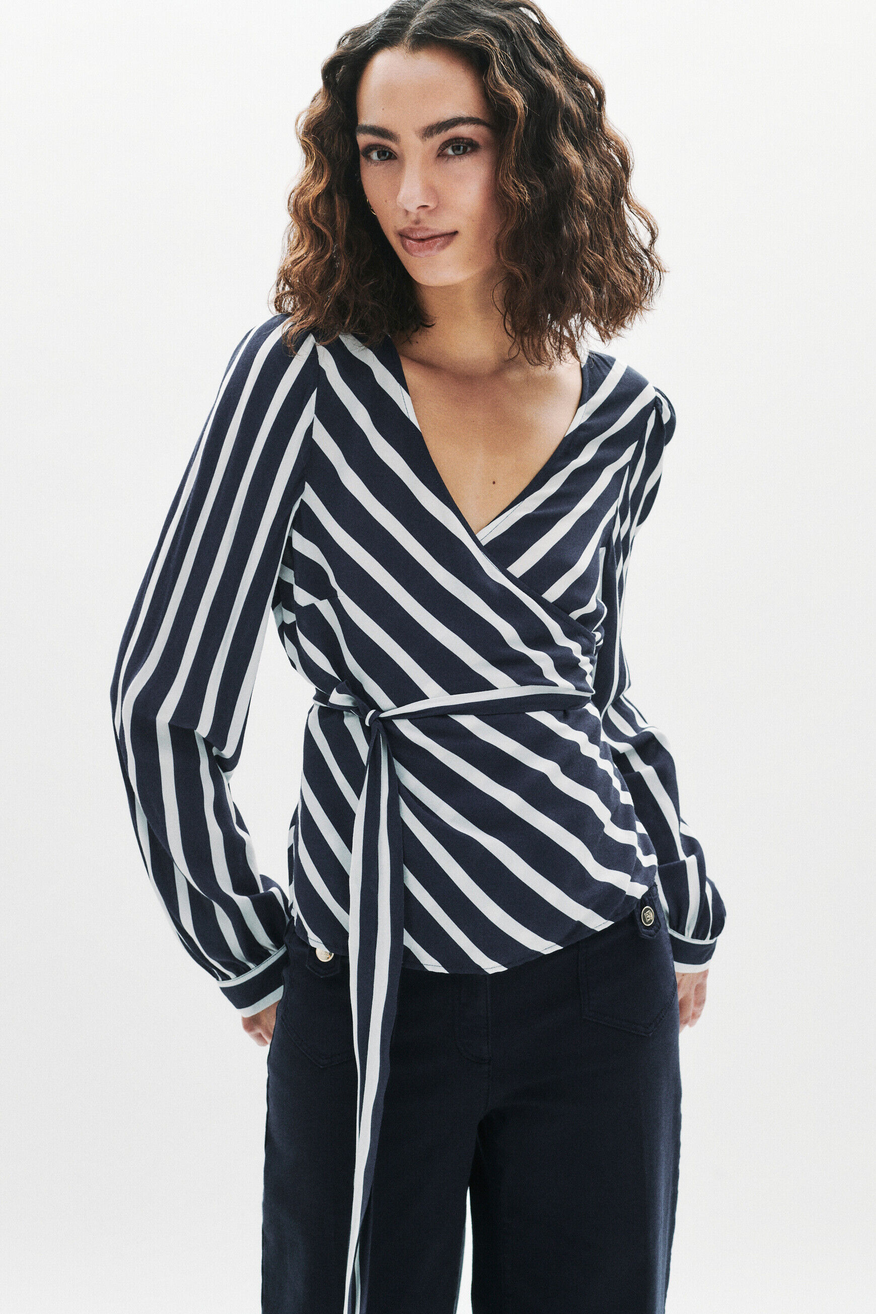 Blouse Cameron bleu marine femme