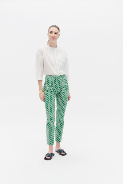 Pantalon pgabin vert menthe femme