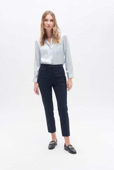 Broek Psidiko4 marineblauw vrouw