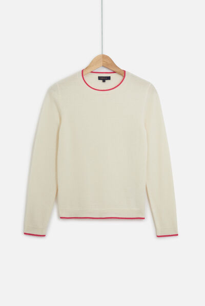 pull margaux 100% laine ivoire femme