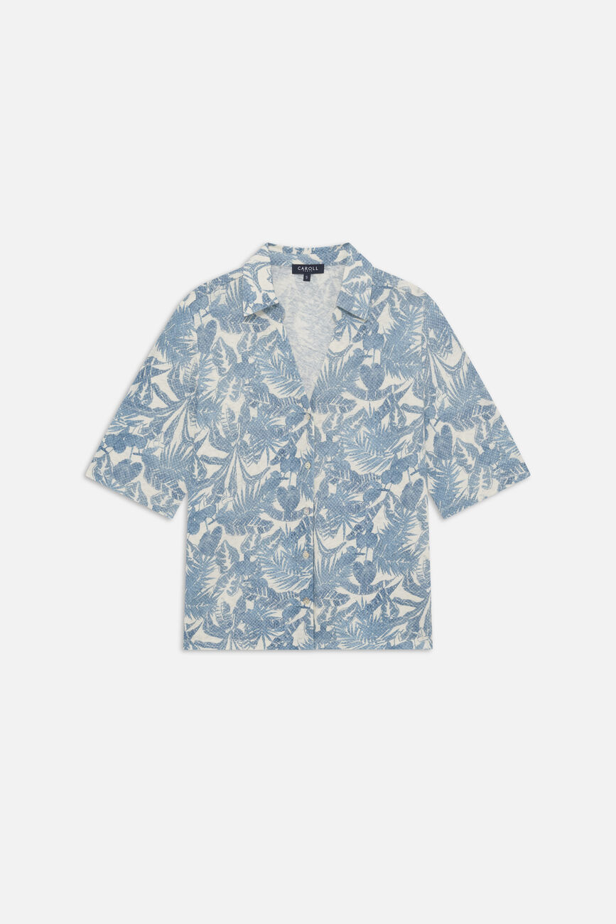 T-shirt Tevelina2 bleu gris femme