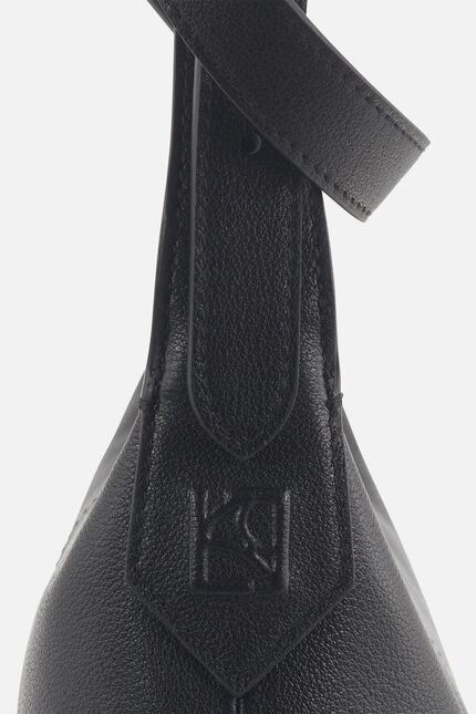 Sac Soa en cuir naturel noir femme