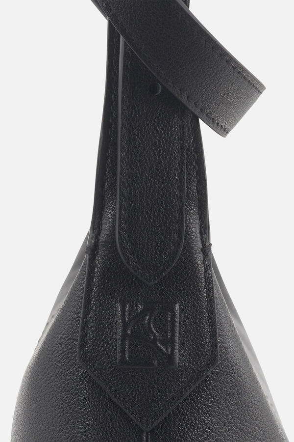 Sac Soa en cuir naturel noir femme