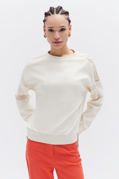sweat-shirt daniela ecru femme