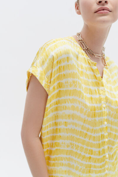 Camisa colombes amarelo mulher
