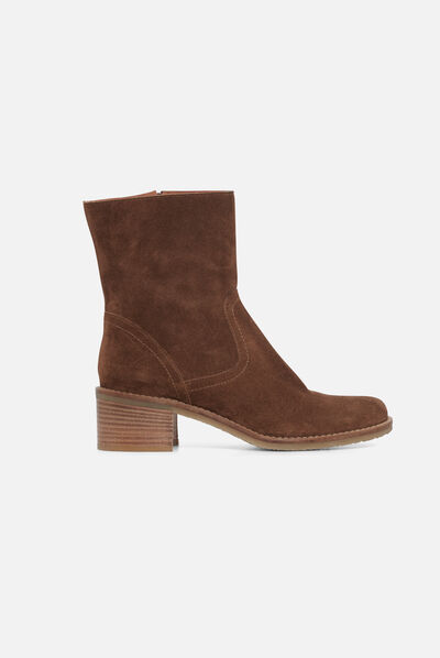 botins tamara 100% couro camel mulher