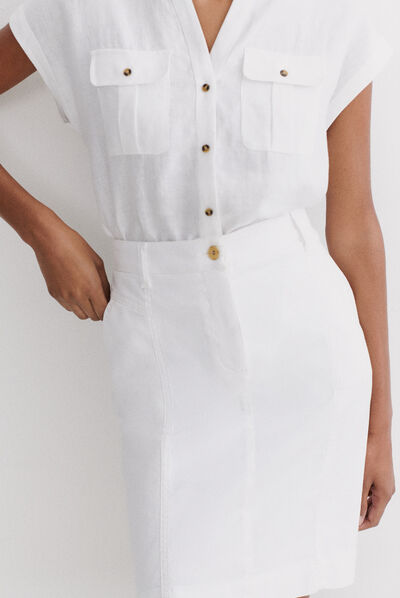 jupe lazuna blanc femme