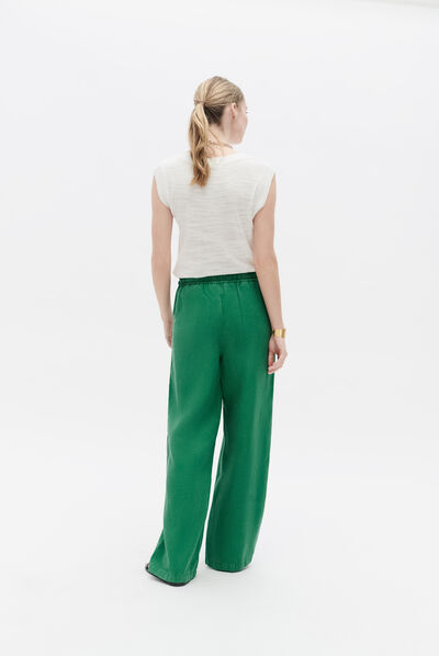 Pantalon pbergame vert menthe femme