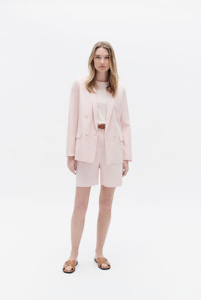blazer amelie rose clair femme