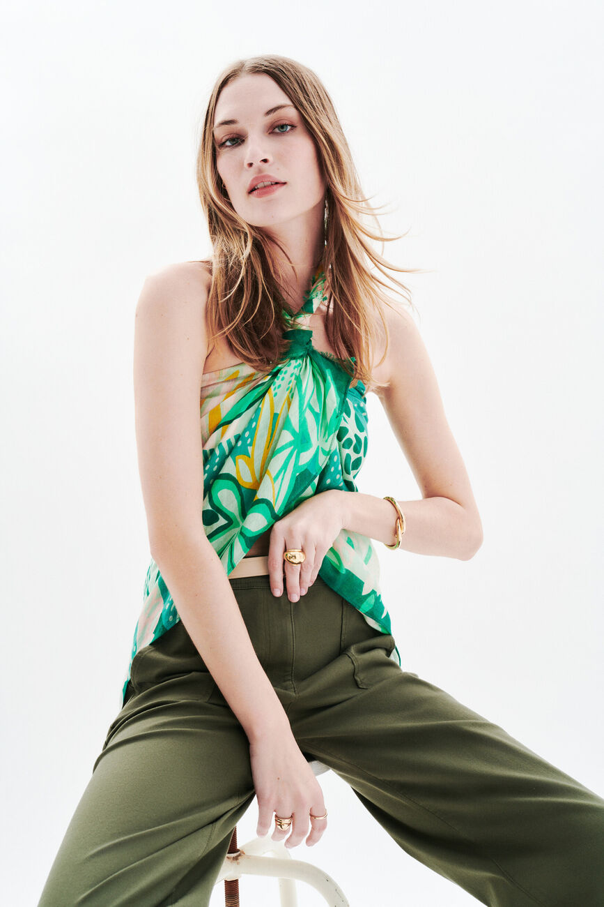 Lois sjaal lichtgroen vrouw