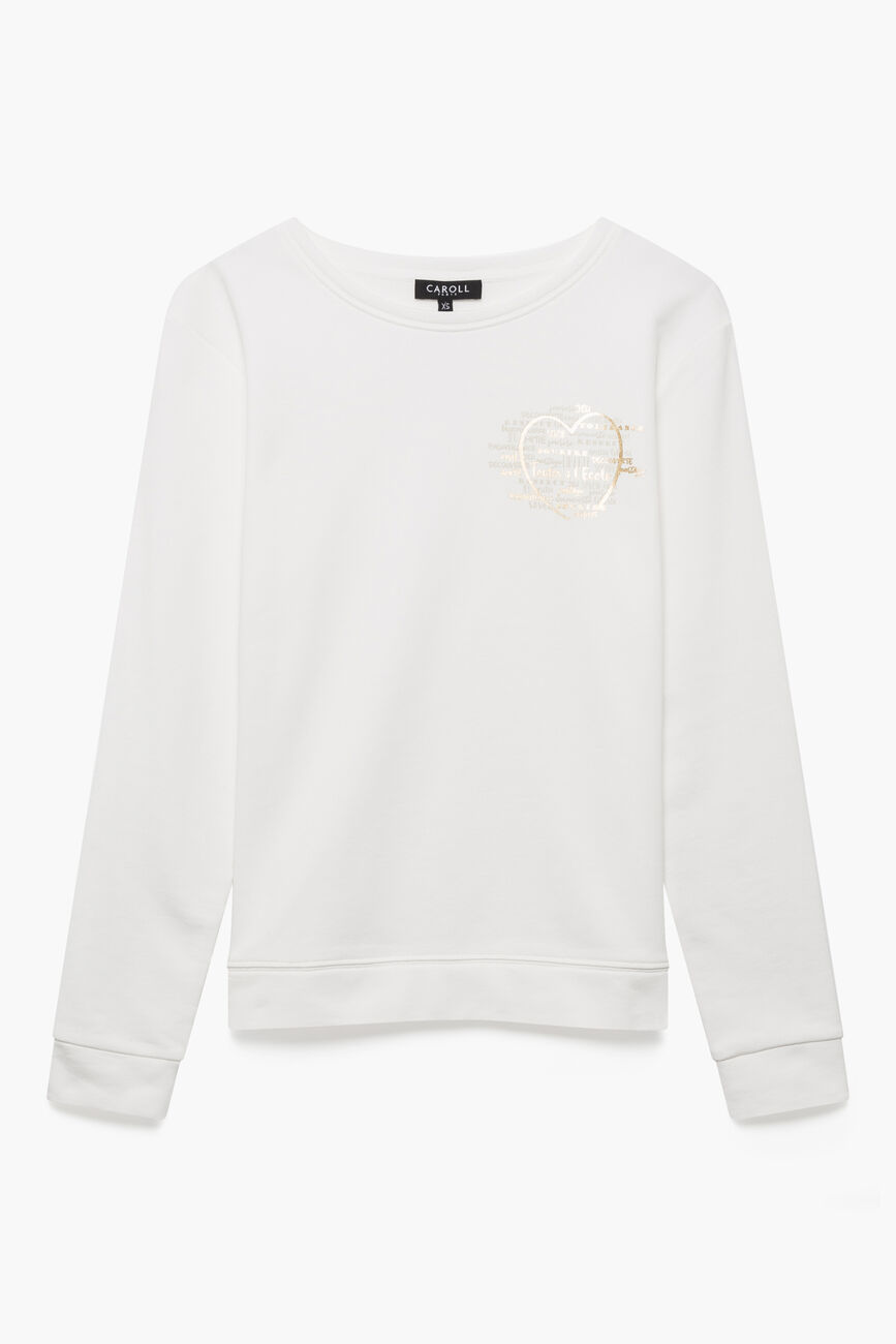 Sweat Ines ivoire femme