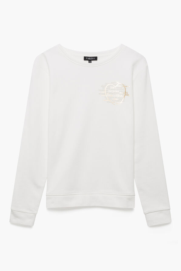 Sweat Ines ivoire femme