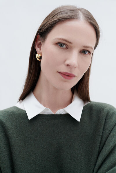 Pull mamelie vert clair femme