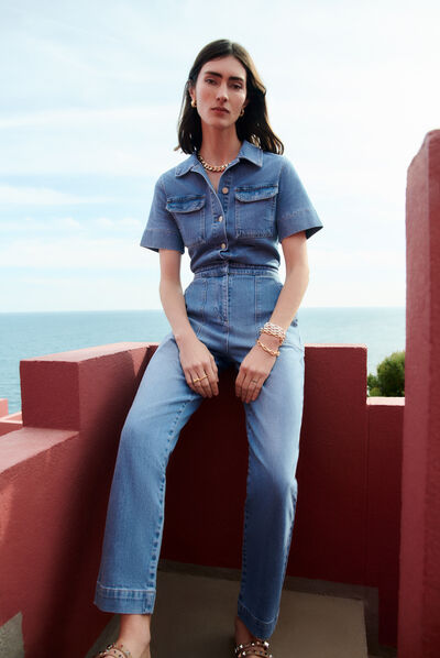 Combinaison pmilena bleu ciel femme