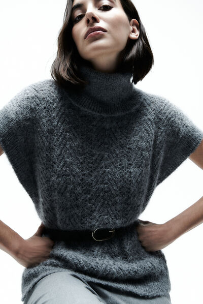 Pull mfiona gris fonce femme