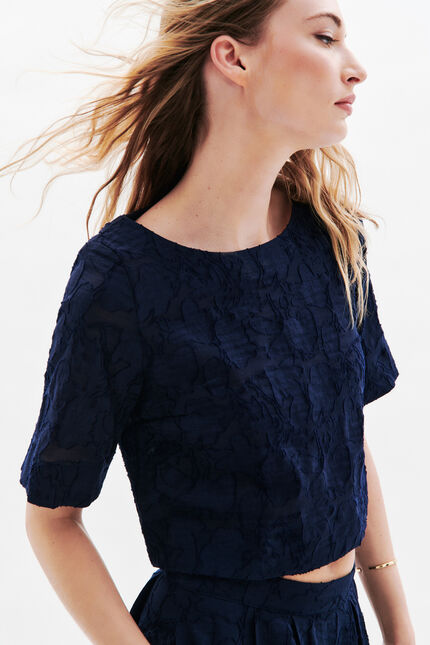 Blouse Cynthia2 bleu marine femme