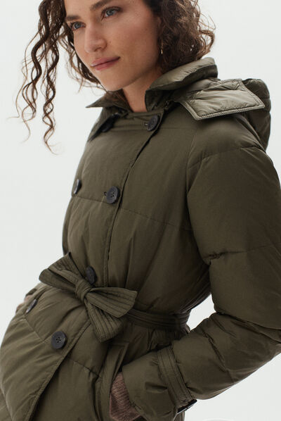 Piumino Axelle verde cachi donna
