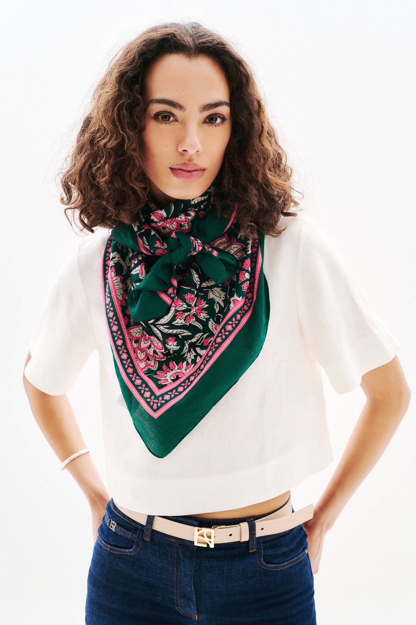 Foulard Luka vert foncé femme