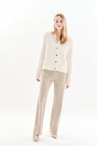 Mdonatella cardigan ecru woman
