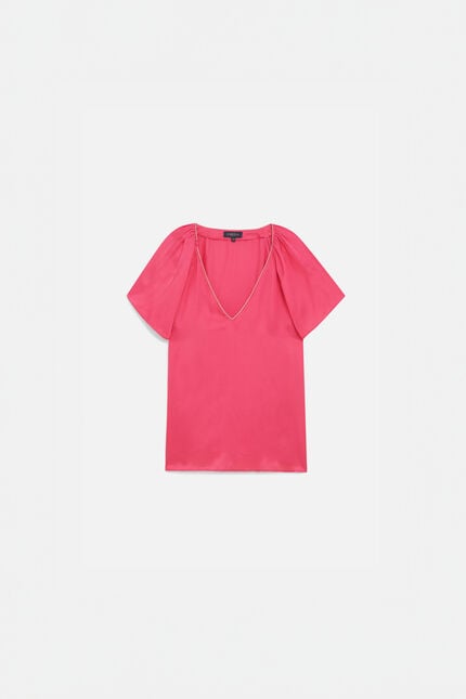 Blouse ciman rose fushia femme
