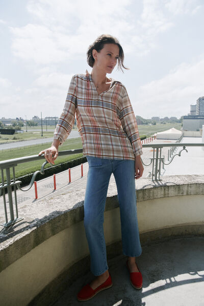 Camisa cmarta camel mulher