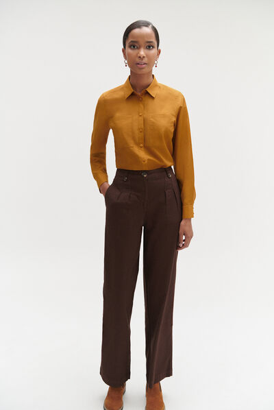 Camisa Eden amarillo mostaza mujer
