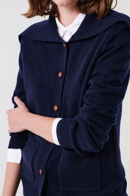 Gilet mlouna bleu marine femme