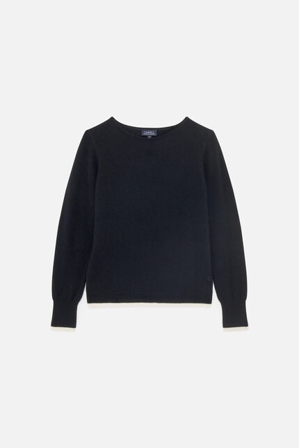 Pull mzoa 100% cachemire noir femme