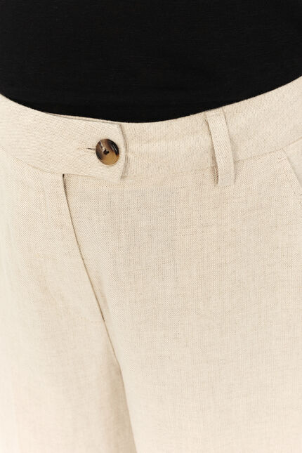 Pantalon paix beige femme