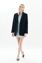 girelli coat 100 wool navy blue woman Girelli coat 100% wool navy blue woman