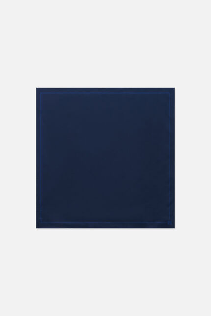 Foulard luni 100% soie bleu marine femme