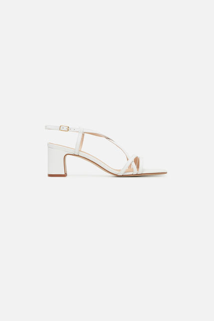 Natuurlijke leren sandalen Alys ecru vrouw