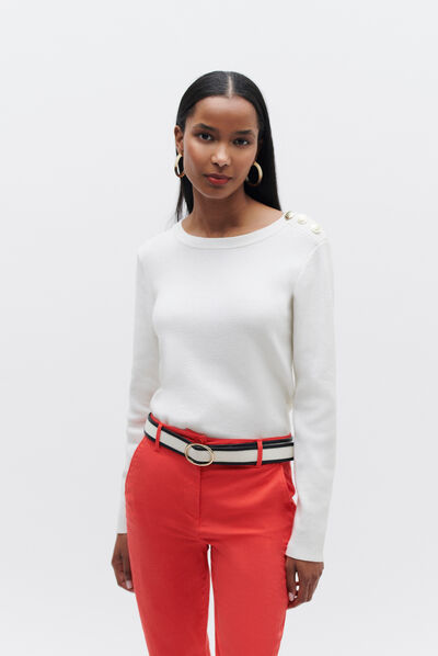 Pull marin aurelie ivoire femme