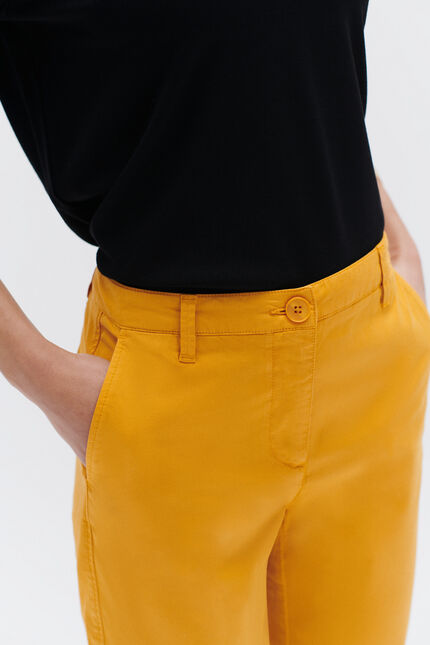pantalon adelmo jaune moutarde femme