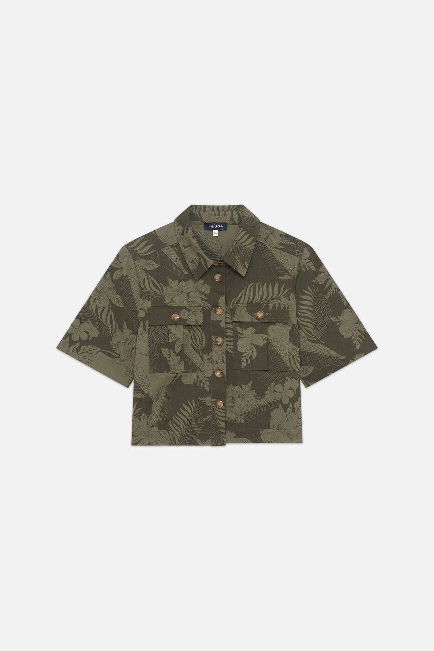 Chemise Cleo vert kaki femme
