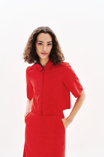 Saia Jdiana vermelho mulher