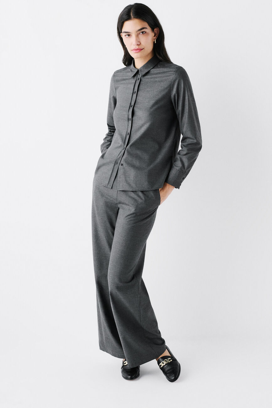 peinture3 pants dark grey woman