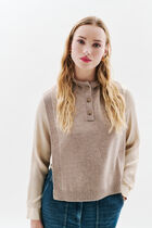 Yseo poncho light brown woman